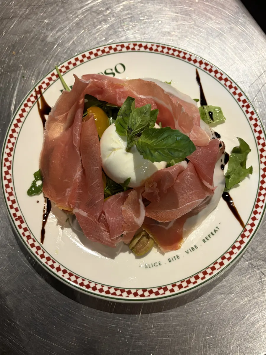 Burrata with Parma Ham & Rocket Salad at Picatso Pizza Koh Tao
