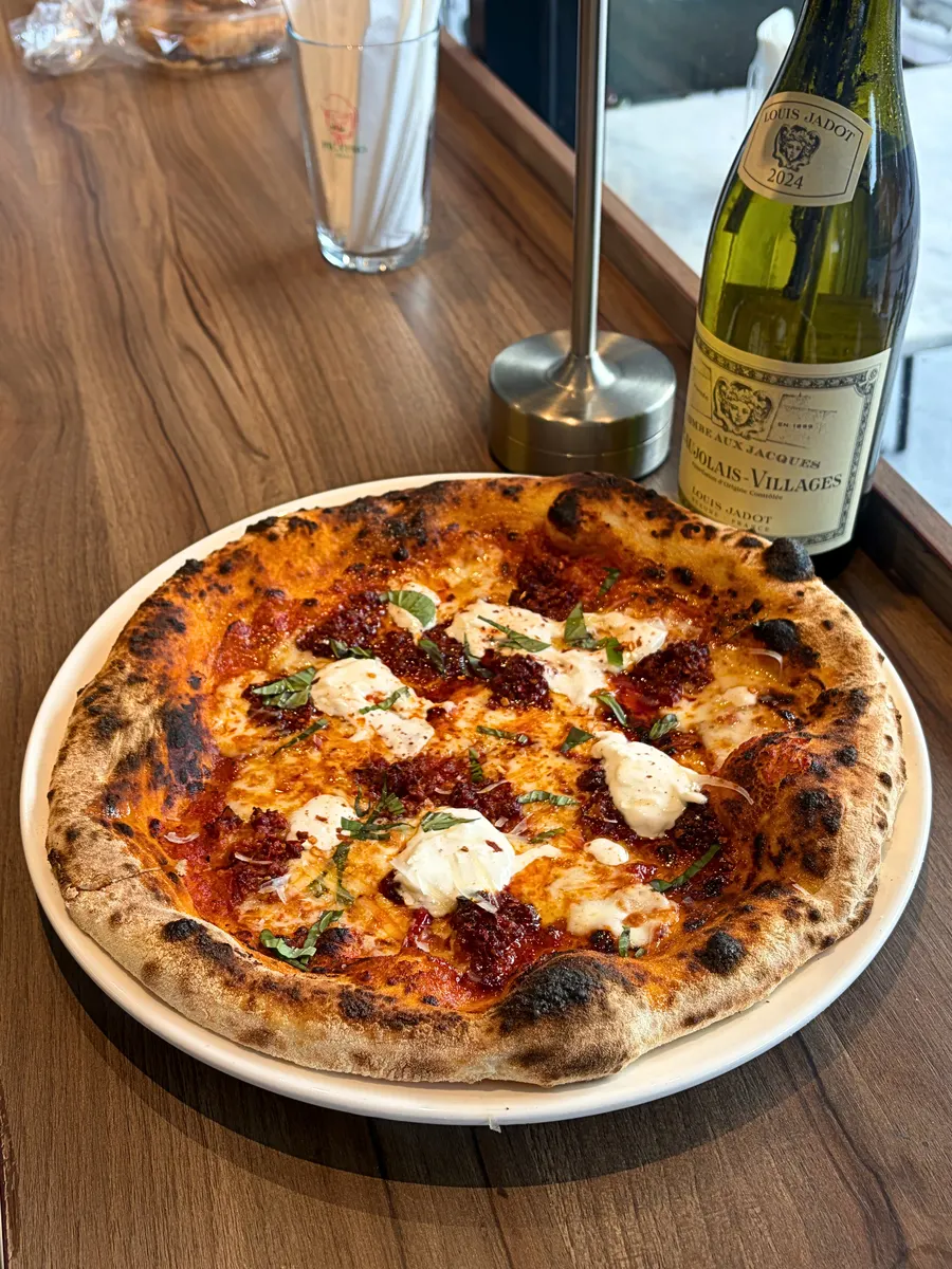 Vodka Pink Sauce, Nduja & Wild Honey at Picatso Pizza Koh Tao