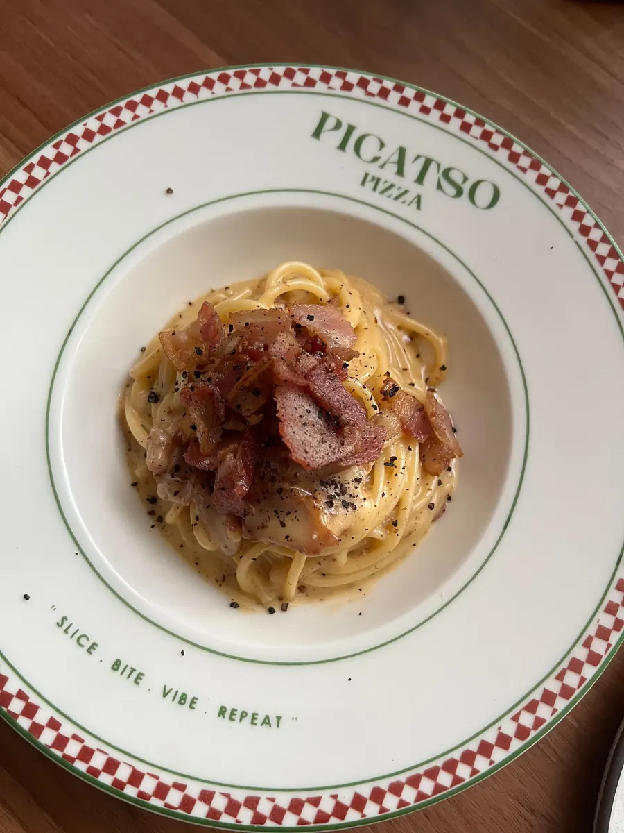 Carbonara at Picatso Pizza Koh Tao